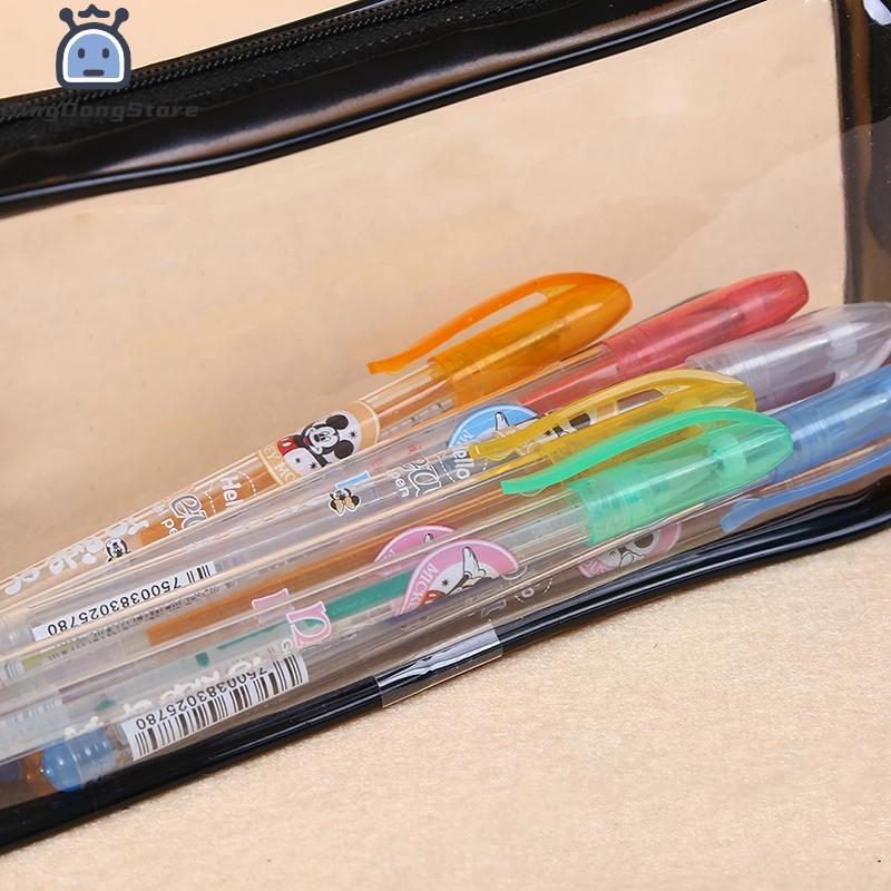 1 stk myk plast gjennomsiktig blyantveske Student Pvc klar pennveske Gjennomsiktig veske Kontorstudentrekvisita
