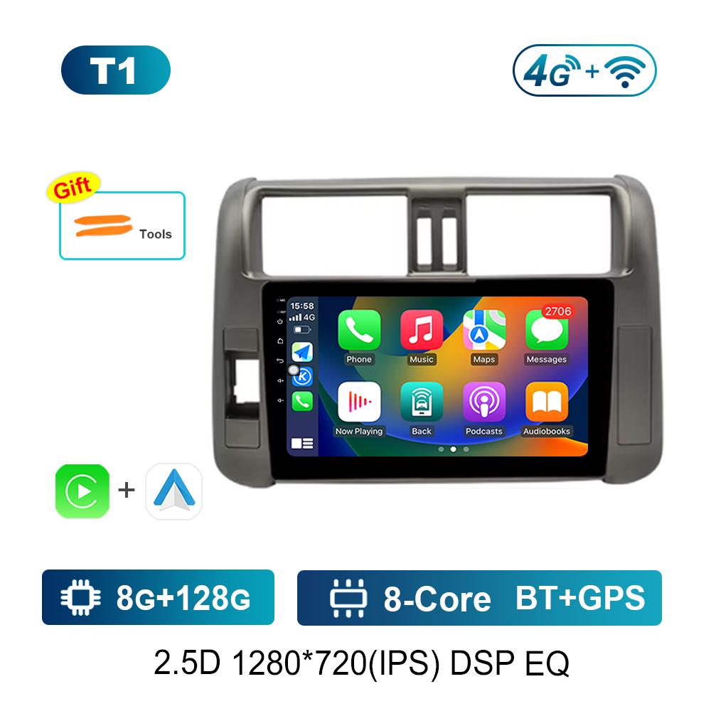 9 Inch Car Radio Multimedia Player for Toyota Prado 2009 - 2013 Android System GPS Navi WiFi BT 4G Carplay Head Unit Auto Tools