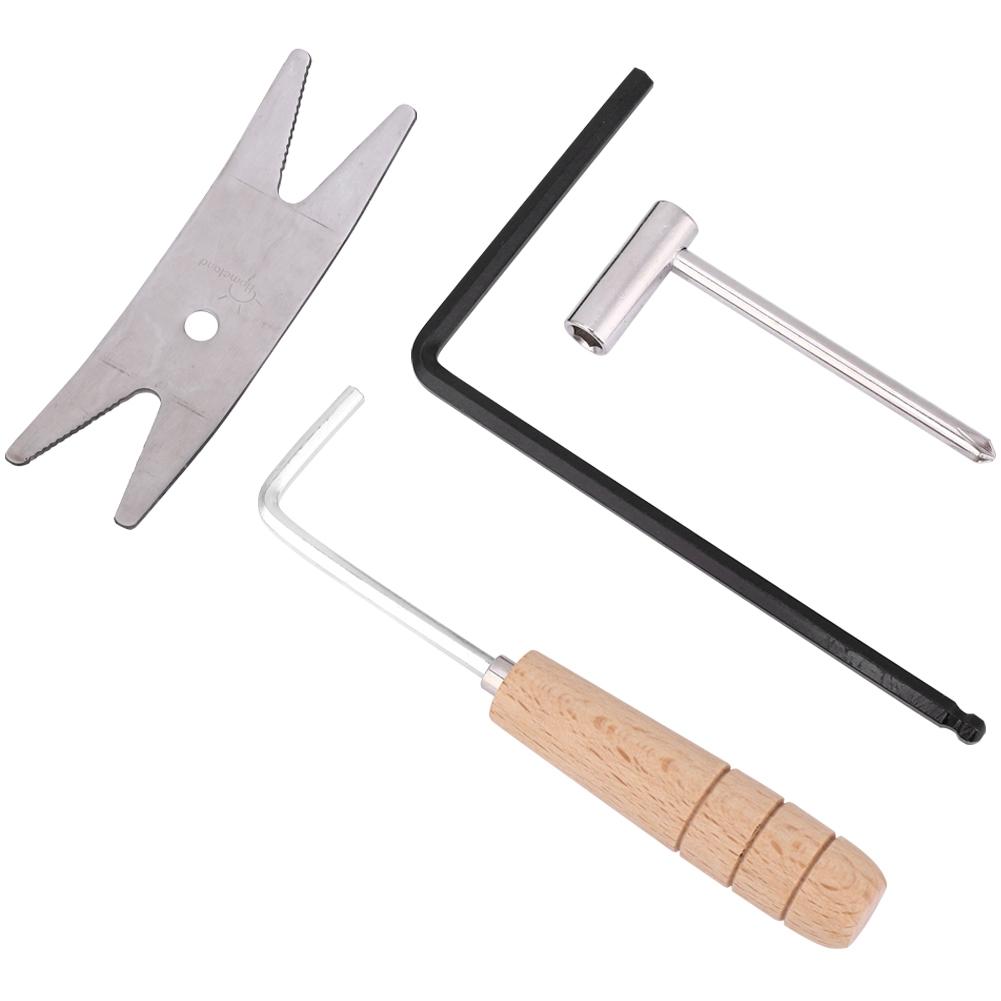 4Pcs Electric Guitar Repair Tool Metal Truss Bar Wood Handle Wrench Musical Instrument Accessories