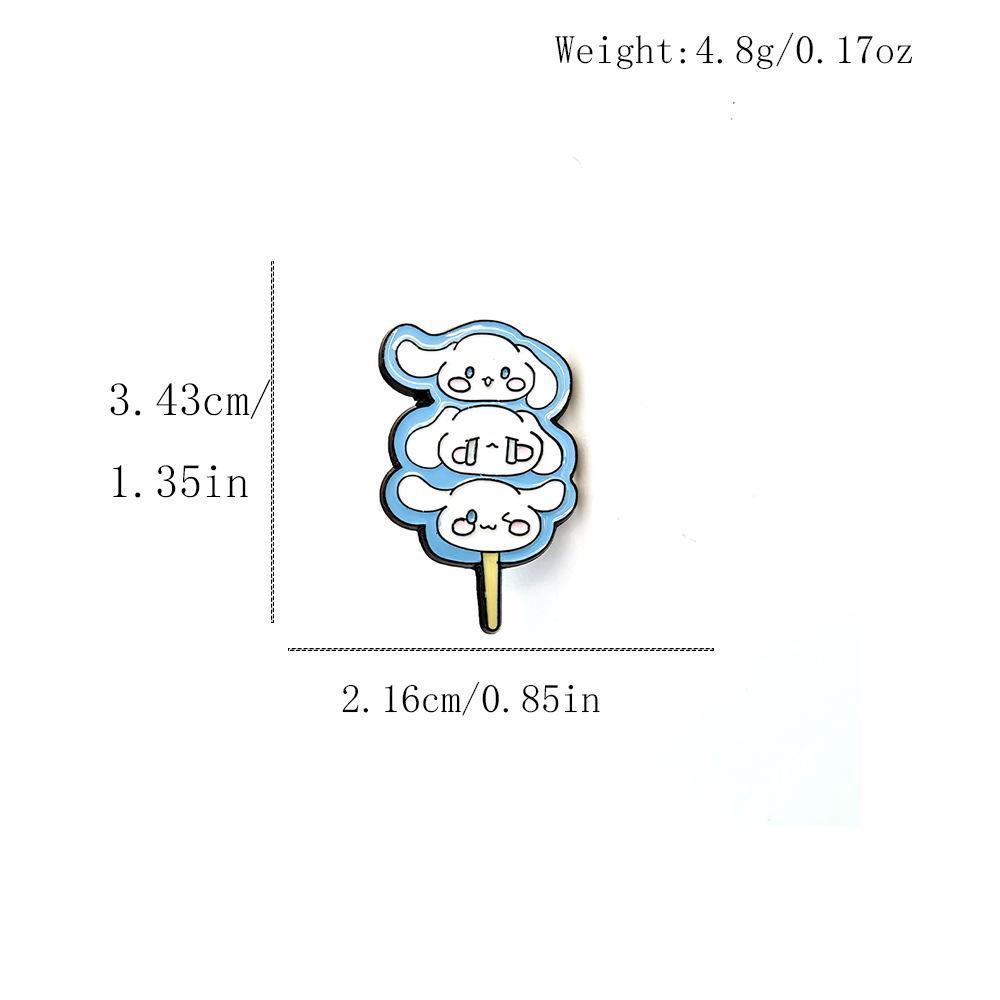 Cartoon Sanrio Tanghulu Brooch: Cute Cinnamoroll & Kuromi Badge