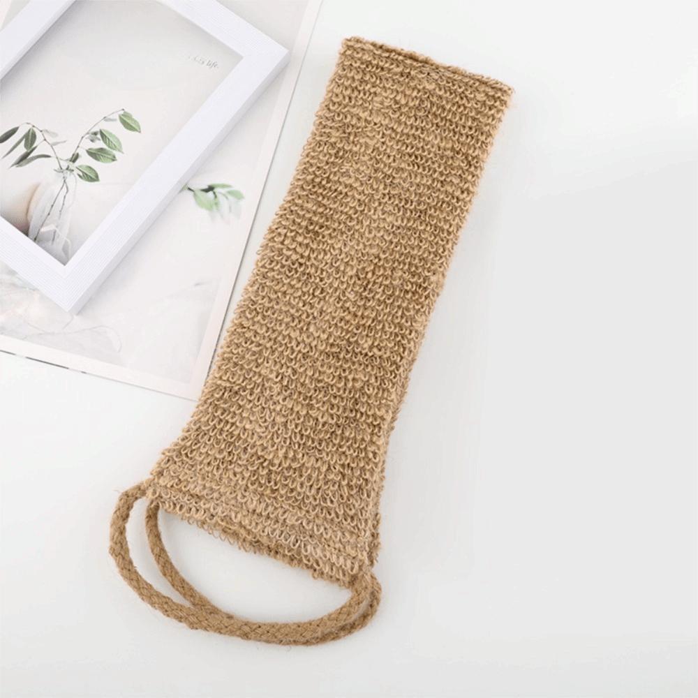 With Gloves Back Shower Strap Rustic Style Bath Towel Durable Jute Back Scrubber Set Body Cleaning