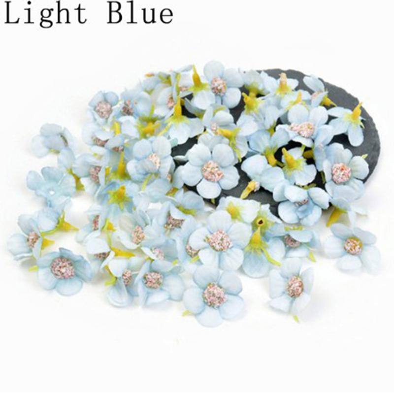 100Pcs 2.5Cm Silk Cloth Wedding Flower Heads Diy Manual Simulation Material For Dress Wreath Decoration Creative Flower Buds