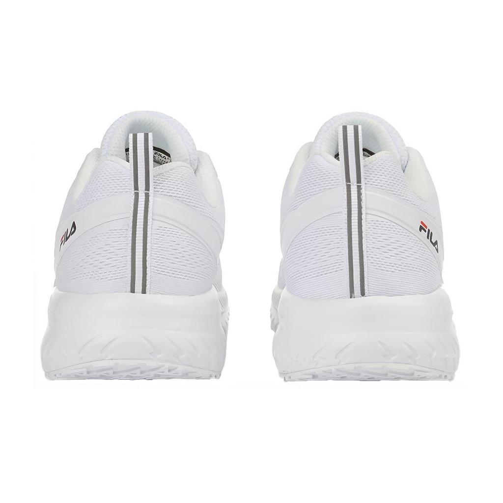 FILA RGB Fuse Round Toe Comfortable Fabric Synthetic Leather Low Top Running Shoes Unisex sneaker White 1RM01259D_100