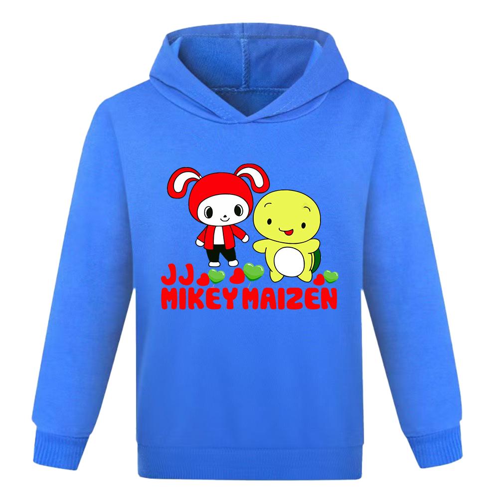 קפוצון JJ Mikey Maizen יוניסקס שרוול ארוך לבנים ובנות קפוצון סווטשירט Harajuku Streetwear 2025 אופנה צעירה של יוטיוברים בגד