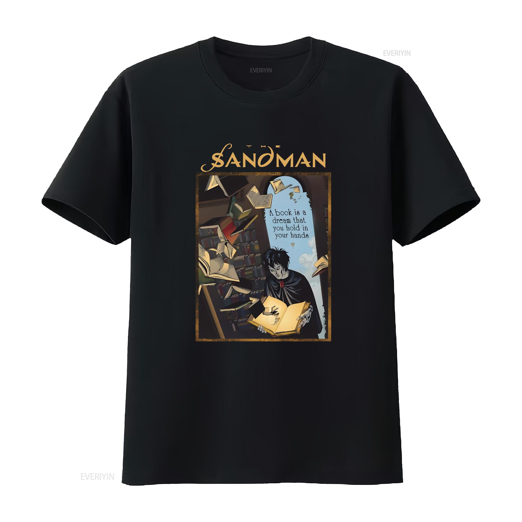 

Sandman Book T Shirt Heavy Cotton Dream Morpheus Endless vintage Washed fashion designer clothes Versatile 4XL
