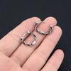 Punk Style Titanium Steel Twisted Rope Earrings & Clips for Men & Women