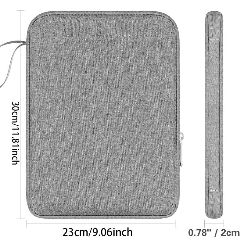 1PC 30cm/11.81inch Tablet Sleeve Bag Notebook Bag Large Capacity Multilayer Carrying Case Portable Tablet Handbag