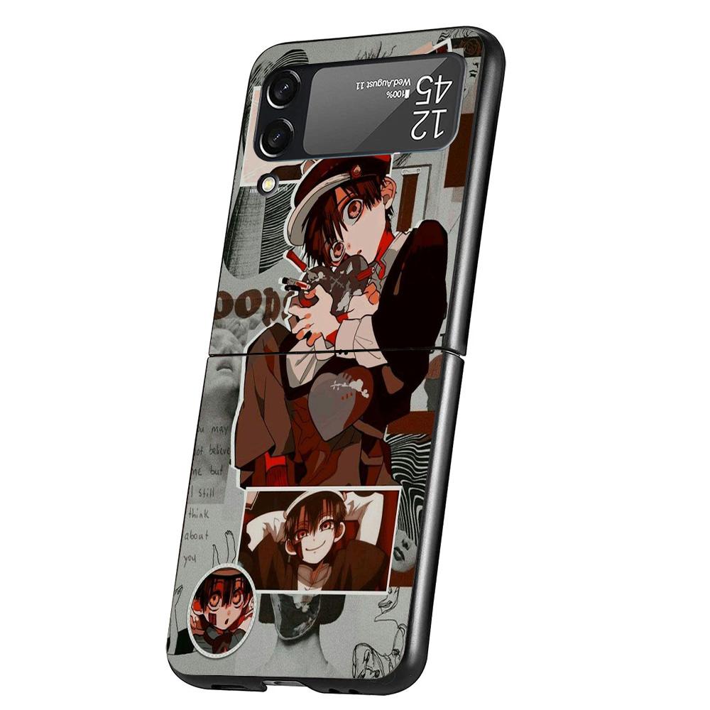 Anime Toilet Bound Hanako Kun Cover Phone Case For Samsung Galaxy Z Flip 7 6 5 4 3 5G Flip7 Flip6 Flip5 Flip4 Flip3 Black Fundas