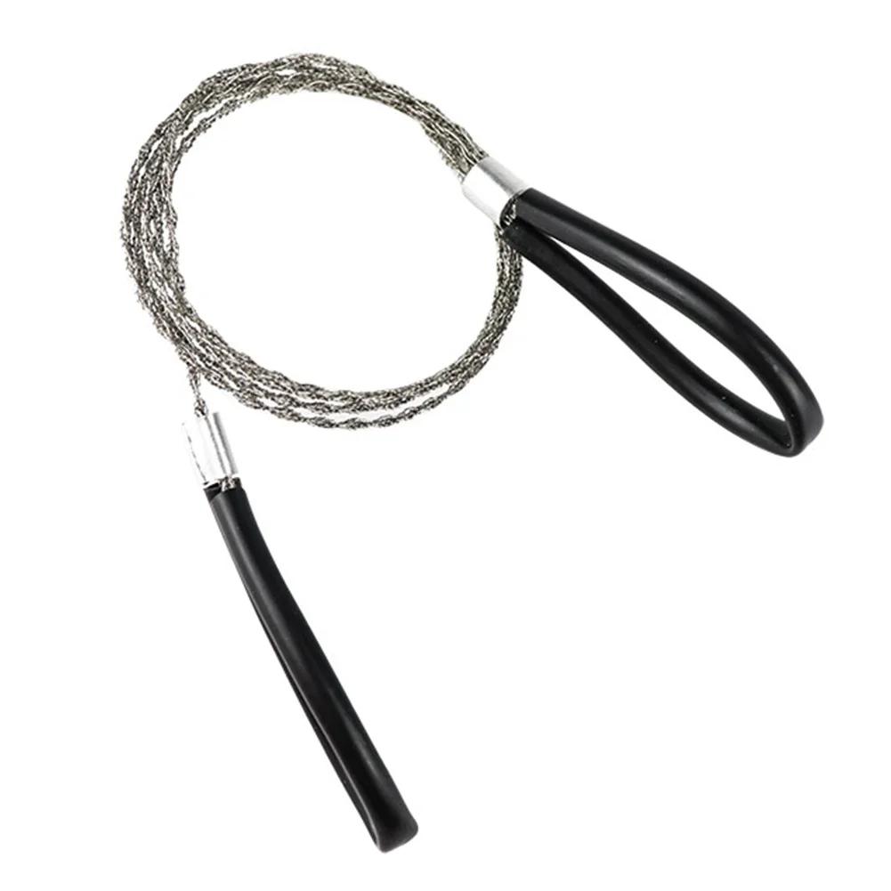 

Portable Stainless Steel Wire Saw with Finger Handle Outdoor Camping Hiking Pocket Manual Cutting Chain Saws Survival Tool