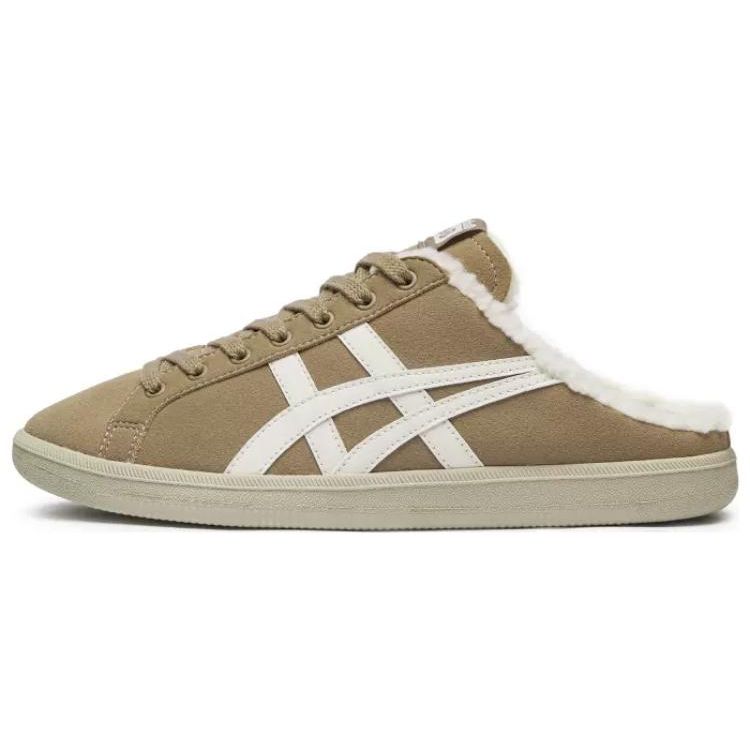 Onitsuka Tiger DD Trainer Sabot Leather Plush Comfortable Low-Top Casual Shoes Unisex sneaker Camel 1183C087-201