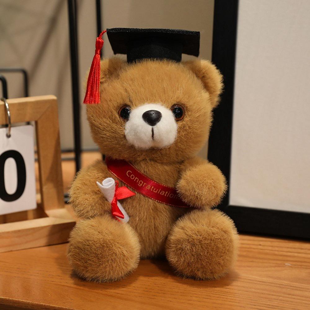 18cm Cute Stuffed Animal Doll Soft Graduation Bear Doll Creative Doctor Bear Plush Toy Graduation