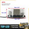240 LED Emergency Car Rotating Round Rooftop Flash Strobe Beacon Light 12V Magnetic Roof Top Mount Car Emergency Warning Lights