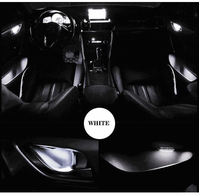 4pcs Car Ambient LED Light Auto Inner Door Bowl Handle Armrest Light Car Door Interior Decorative Atmosphere Lamp Universal