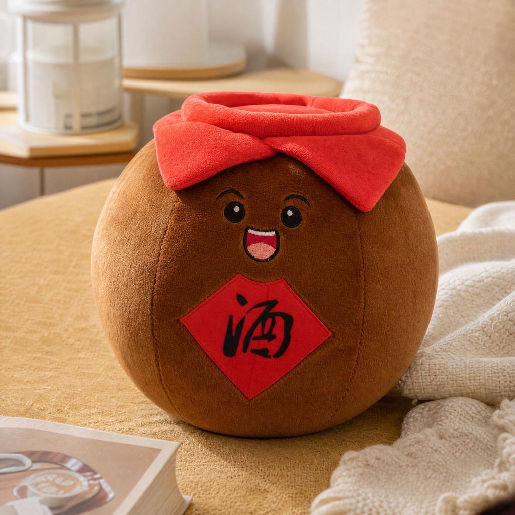 Wine Jar Plush Toy, Novelty Stuffed Doll Gift