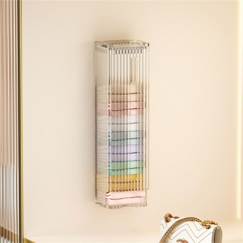 Wall Mounted Socks and Underwear Organizer Box Space Saving Panties Storage Case Plastic Bag Dispenser for Kitchen