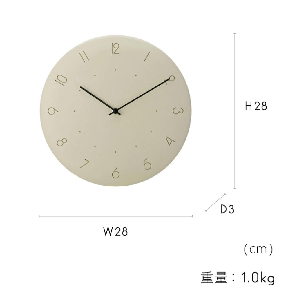 Interform Wall Clock Kalmar Gray Black Matte Diameter 28cm Sweep Movement CL-4340GY