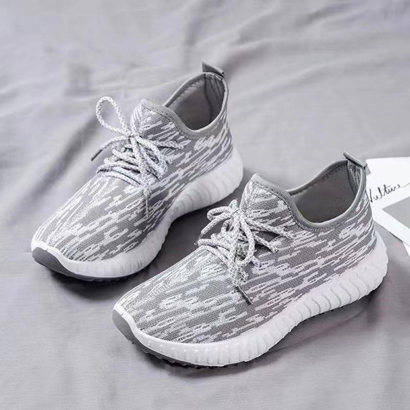 Flying woven sneakers casual coconut shoes soft-soled breathable running shoes