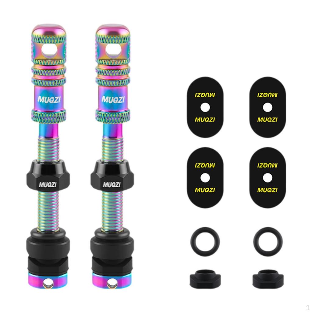 2 Pieces Tubeless Valve Stem Presta 65mm for Road Bike Most Rims