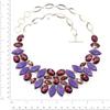 Russian Cheroite Amethyst Quartz Silver Jewelry Necklace 16-18''