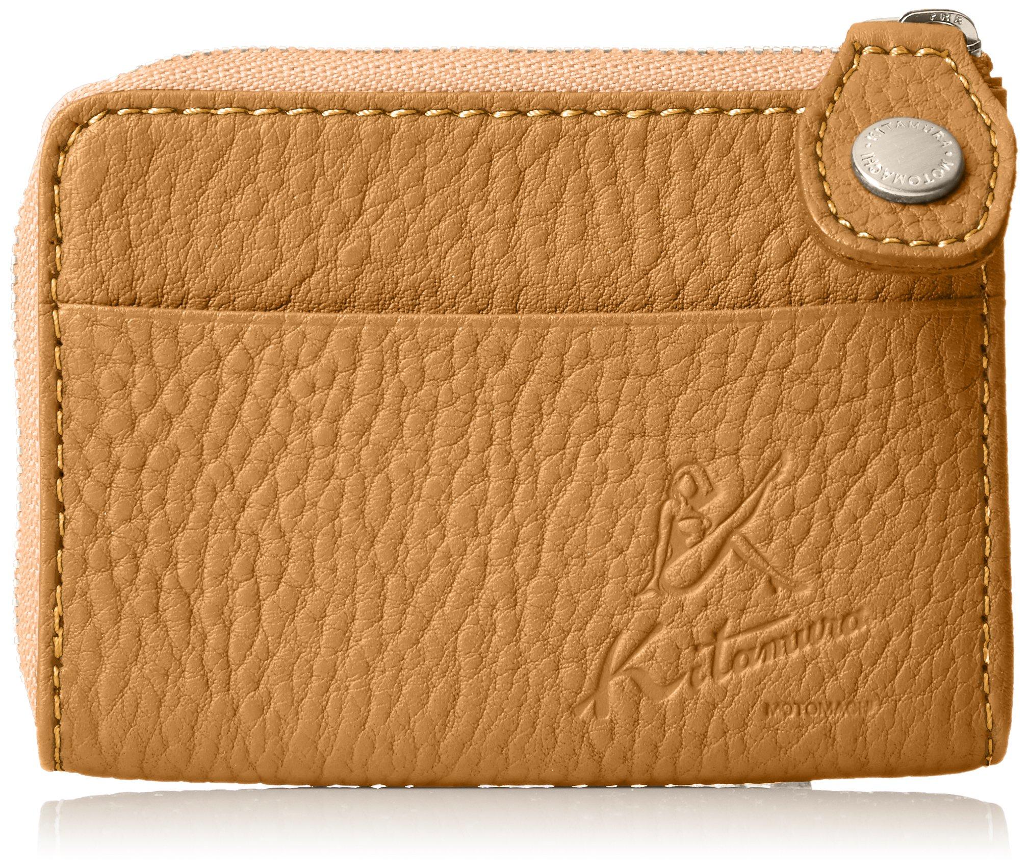

Coin Purse Zipper Type YH0084 Stitch 61421 [Kitamura] L-shaped Camel/Orange [Brown]
