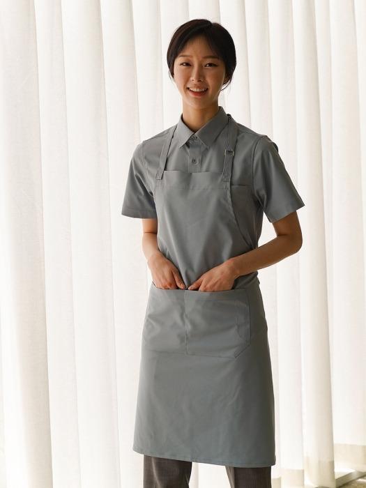 

a.mont Colmar Wrinkle-Free Neck Strap Apron #AA1962 Mint L