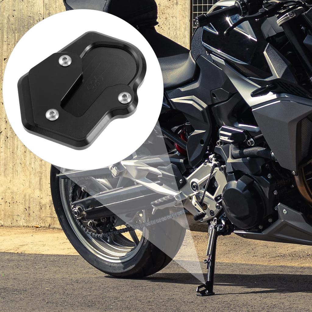 uxcell Motorcycle Kickstand Pad for BMW F900XR F900R 2020 Extender Foot Side Stand Support Plate Black