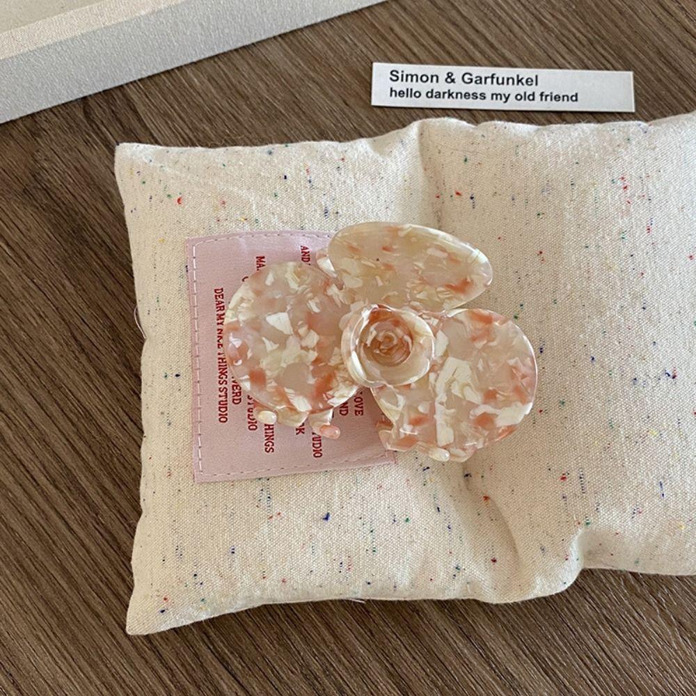 Colorful Acetic Acid Hair Clip Medium Size Camellia Hairpin Personalized Shark Clip Female