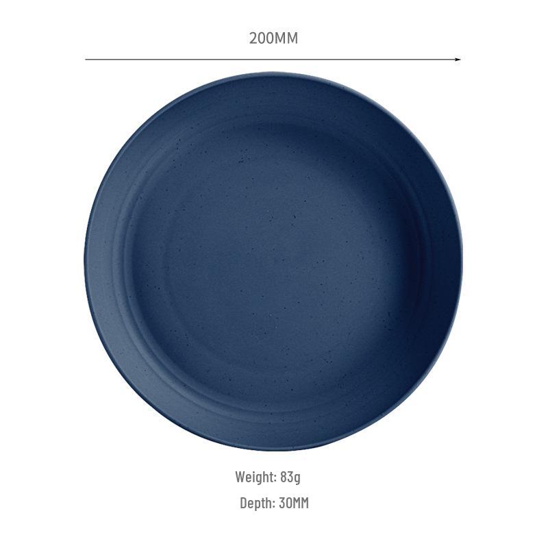 

Круглые тарелки из пшеничной соломы 20см/23см: Идеально для фруктов, овощей, пельменей - Прочный полипропиленовый пластик для дома и столовых