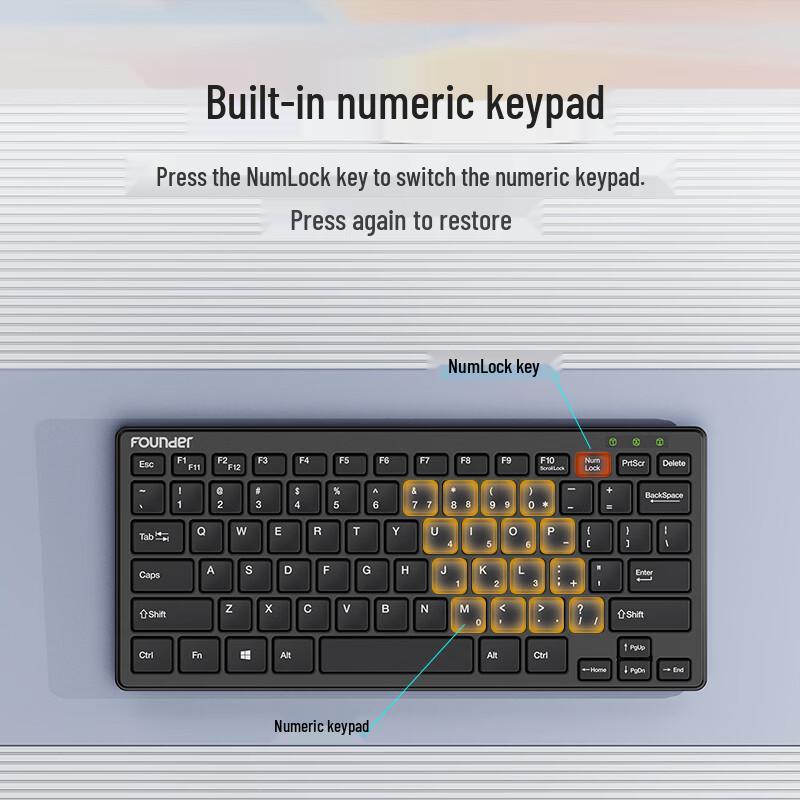 Founder W6226 Wireless Keyboard & Mouse Combo