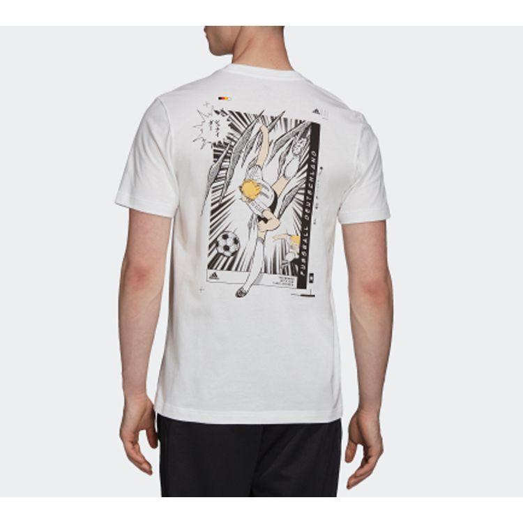 Adidas Koszulka piłkarska Tsubasa Germany z krótkim rękawem, męska, biała FQ7638