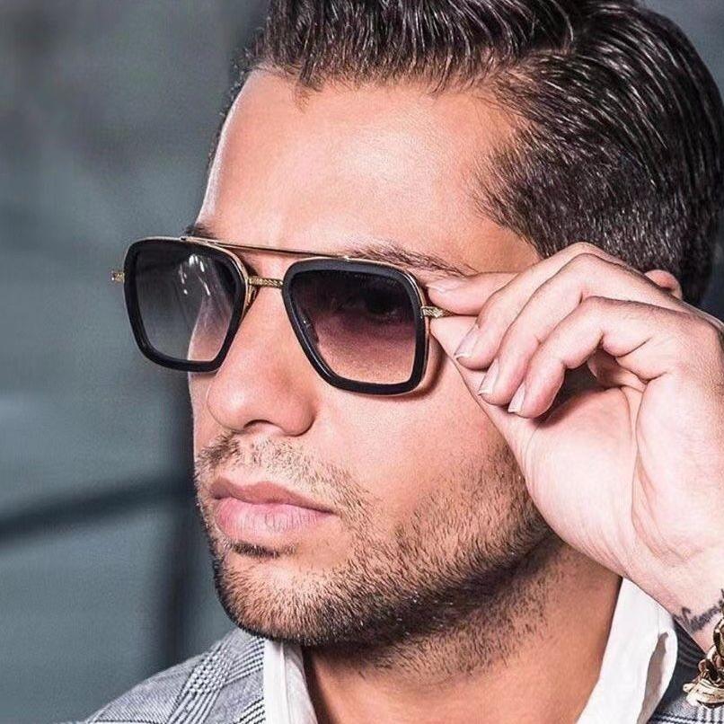 New Men Travel Punk Windproof Sunglasses Metal UV Protective Outdoor Eyeglasses Women's Black Shades Cycling Driving Eyeglass