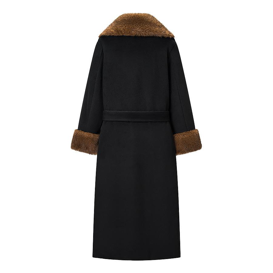 European and American style, new women's clothing, versatile, fashionable, fashionable, big fur collar woolen coat