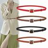 Adjustable Women's Thin Leather Belt Sturdy Suit Trousers Vintage Belt Casual Belt  Waist Accessory