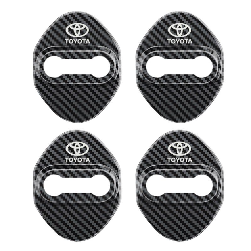 4PCS Car Door Lock Cover Case For Toyota chr Corolla Camry rav4 Yaris hilux prius avensis auris Prado verso fortuner Accessories