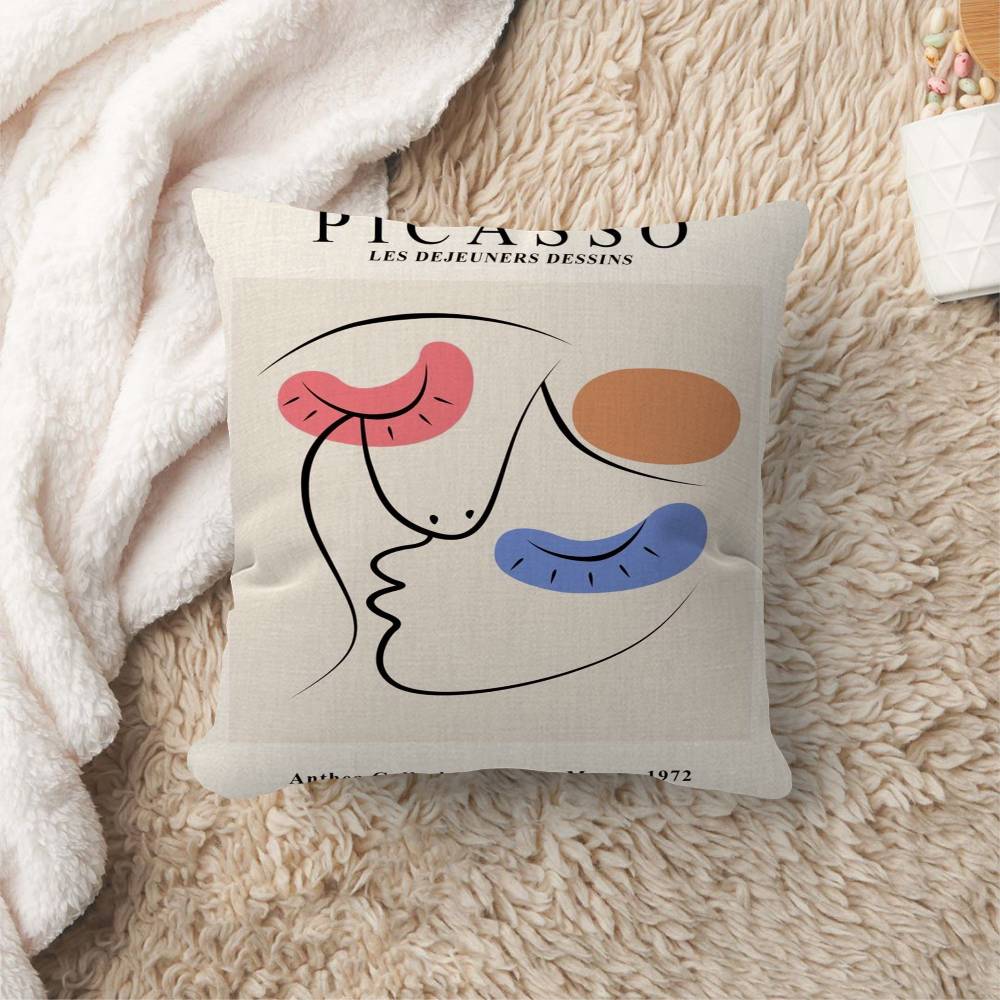 P-Picasso Woman Pillow Cover Sofa Cushion Cover Home Room Decoration Children Gift