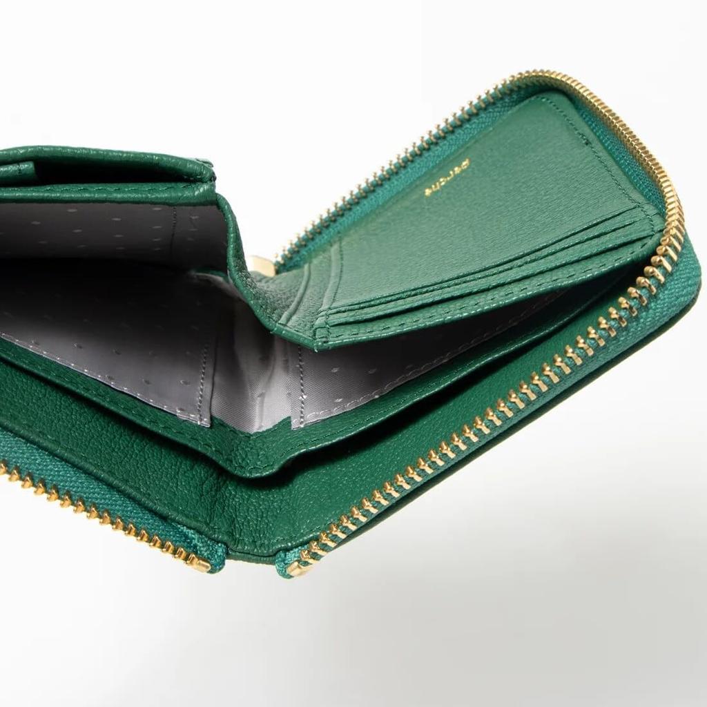 Dot Embroidery Round Palm Fit Wallet