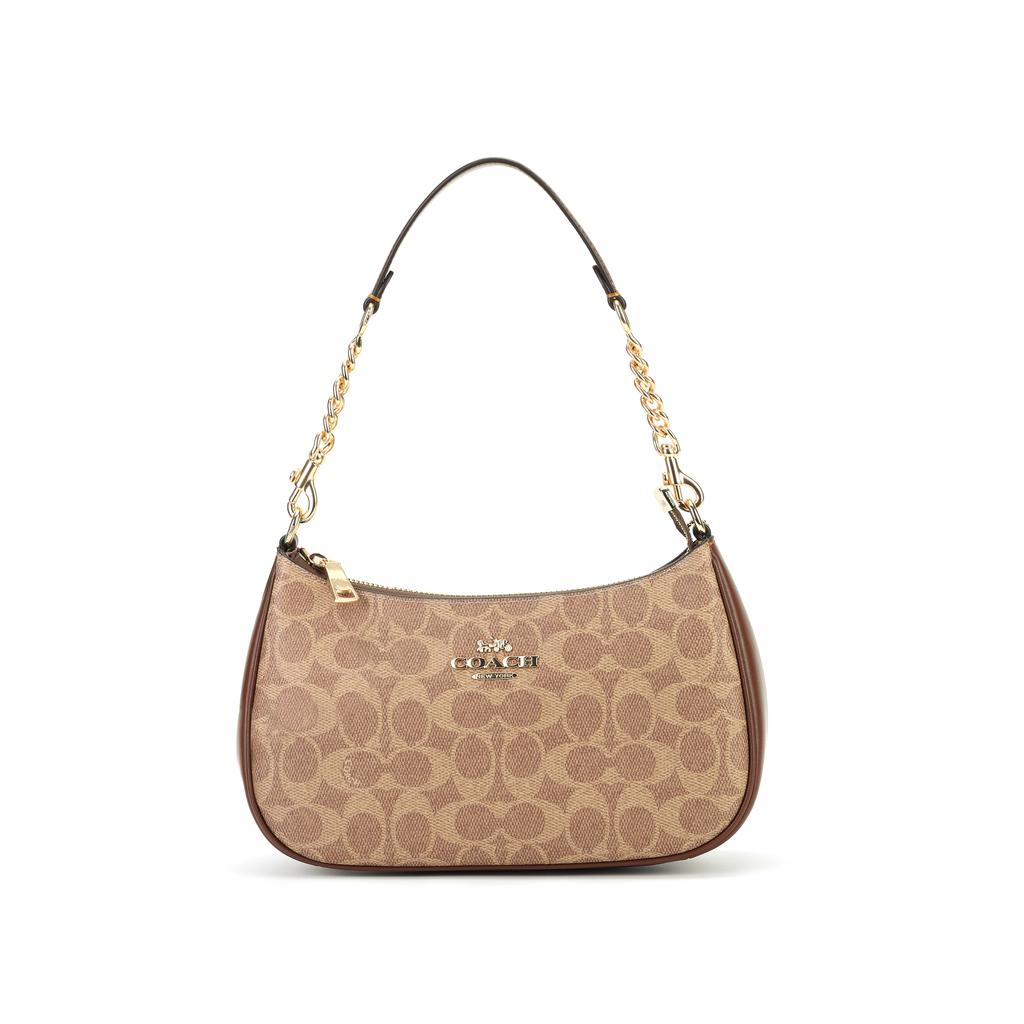 Coach Teri Signature Plátno Kůže Řetěz Taška přes rameno Denní CV933-IMXHE