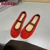 Mode Damen Slipper Schuhe Flache Damenschuhe Ballerinas Weich Mode Runde Zehenpartie Damen Mary Janes Flache Schuhe