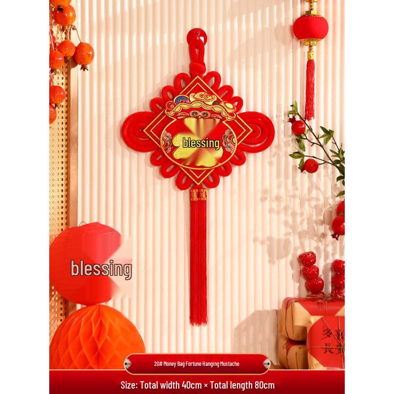 2024 Chinese Knot Fu Character Pendant for Living Room and Entrance - Spring Festival New Year Decoration