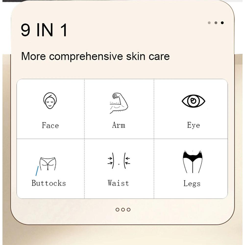 Neu 9 in 1 Ultraschall 40K Kavitation Vakuum Fettabbau Körperformung Maschine Entfernen Falten RF Schönheit Gerät