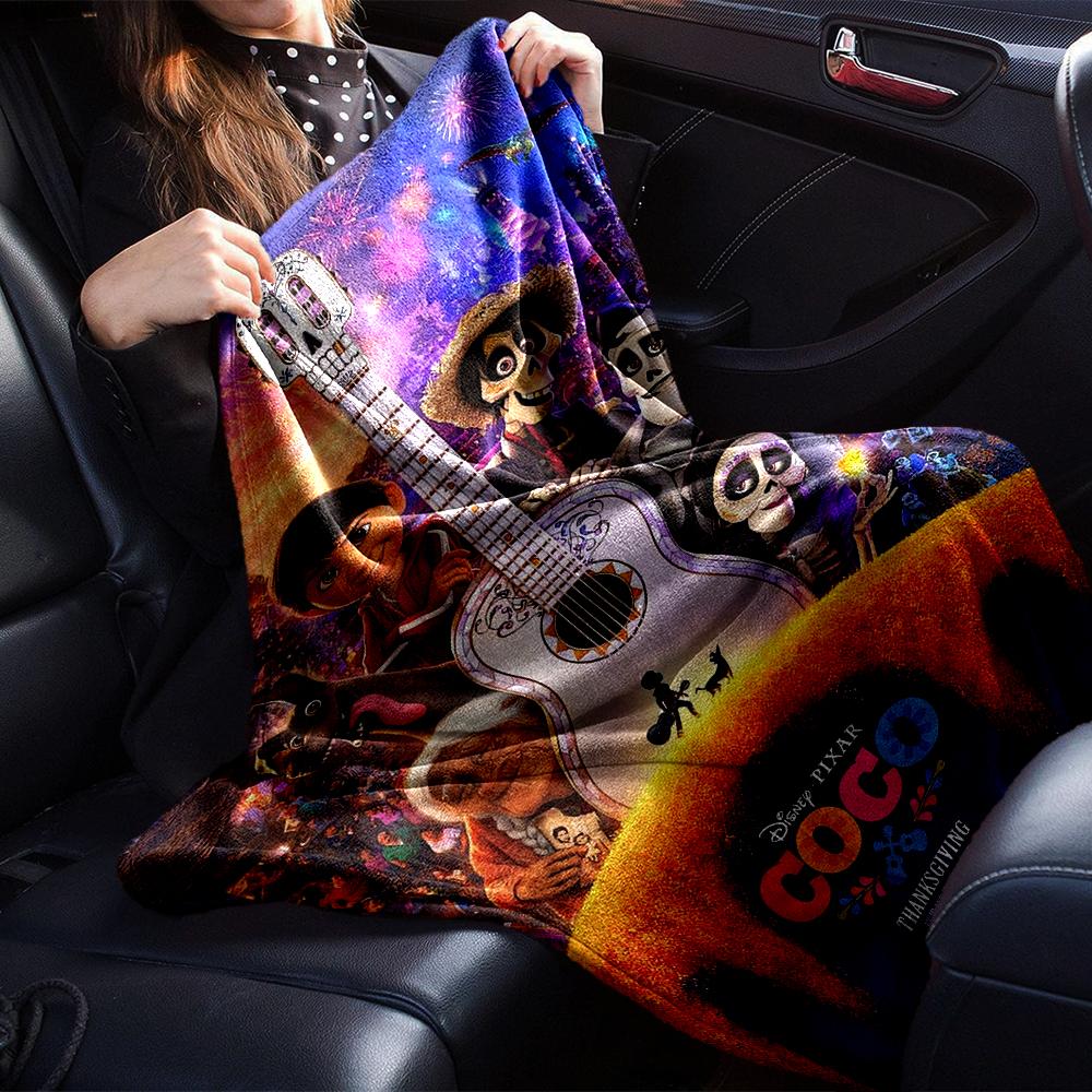 Coco'S Musical Journey Blanket Soft Throw Blanket For Home Bedroom Bed Sofa Travel Office Solid Christmas Blanket