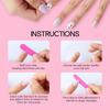 Maple Leaf Press on Nails Fall Leaves Stick on Fingernails Thanksgiving Short Square False Nails 24Pcs Glossy Silver Glitter Acrylic Fake Nail Autumn