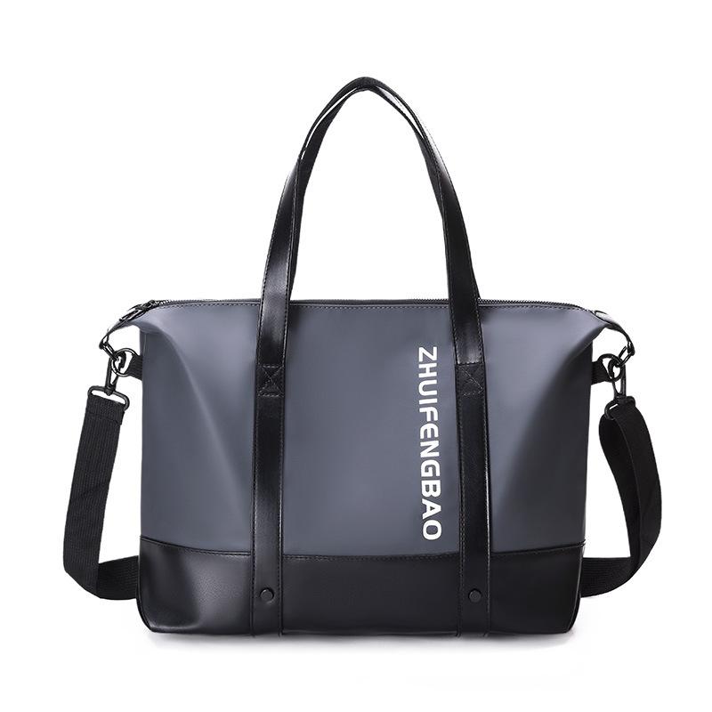 

2025 Новый модный мужской ручной портфель, сумка для деловых поездок, документов, чехол для ноутбука, большой емкости, минималистичный портфель для поездок на работу 40*10*28cm серый