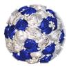 European & American Elegant Ribbon Flower Bridal Bouquet – Beaded Five-Flower Design