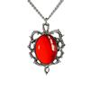 Gothic Retro Cameo Crystal Thorns Frame Pendant Necklace
