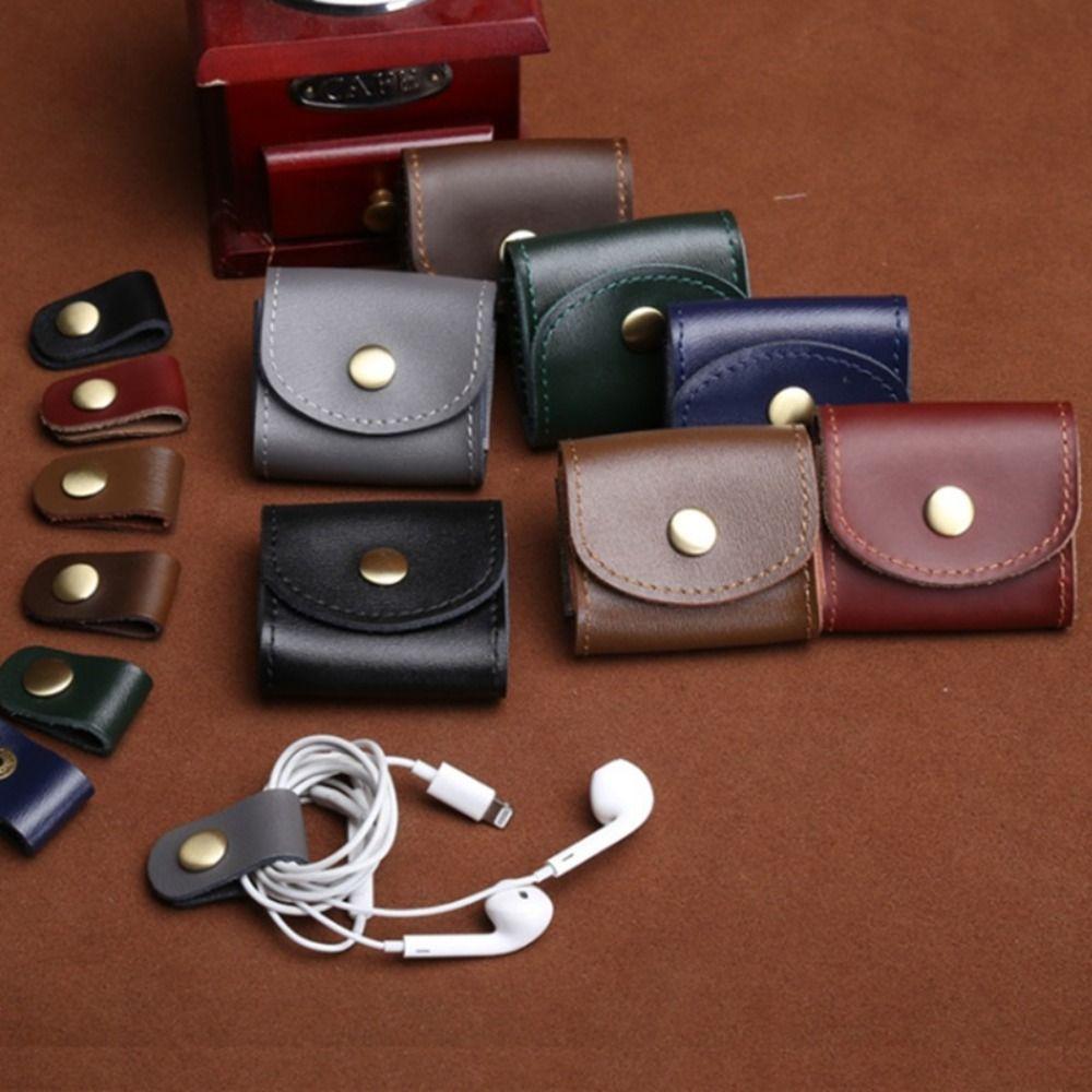 Waterproof Headphone Bag Mini Leather Wallet Key Holder Mini Coin Purse  Outdoor