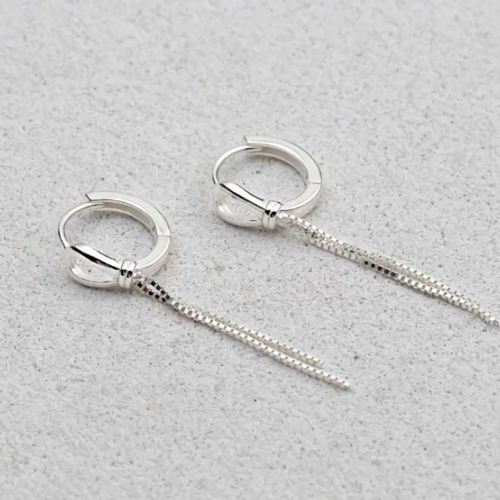 Women's Accessories Double-Line Knot One-Touch Earrings