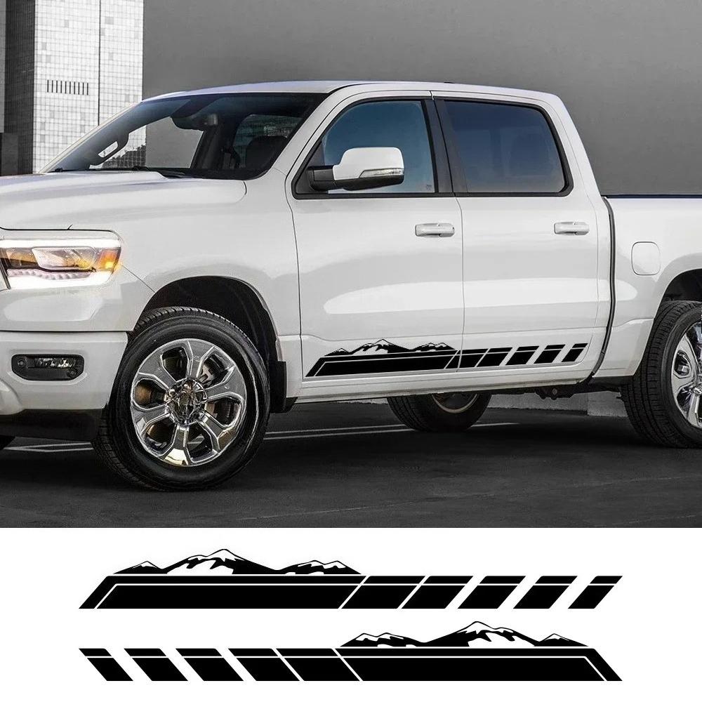 Pickup Door Side Mountain Sticker Decor Car Decal Auto Accessories For Ford F150 Ranger Toyota Hilux Tacoma Dodge RAM Isuzu Dmax