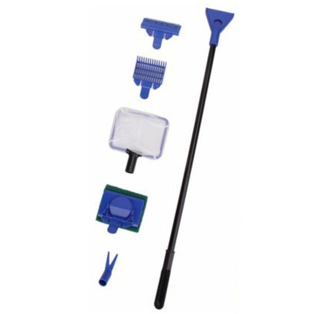 Adjustable Tank Glass Cleaning Brush Retractable Fish Tank Brush Durable 5-in-1 Cleaning Set