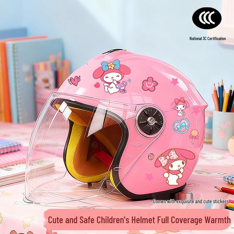 

Winter Children s Cute Melody Motorcycle Helmet: All-Season Warmth, Anti-Fog Safety for Autumn/Winter Winter Children + Melody TZ